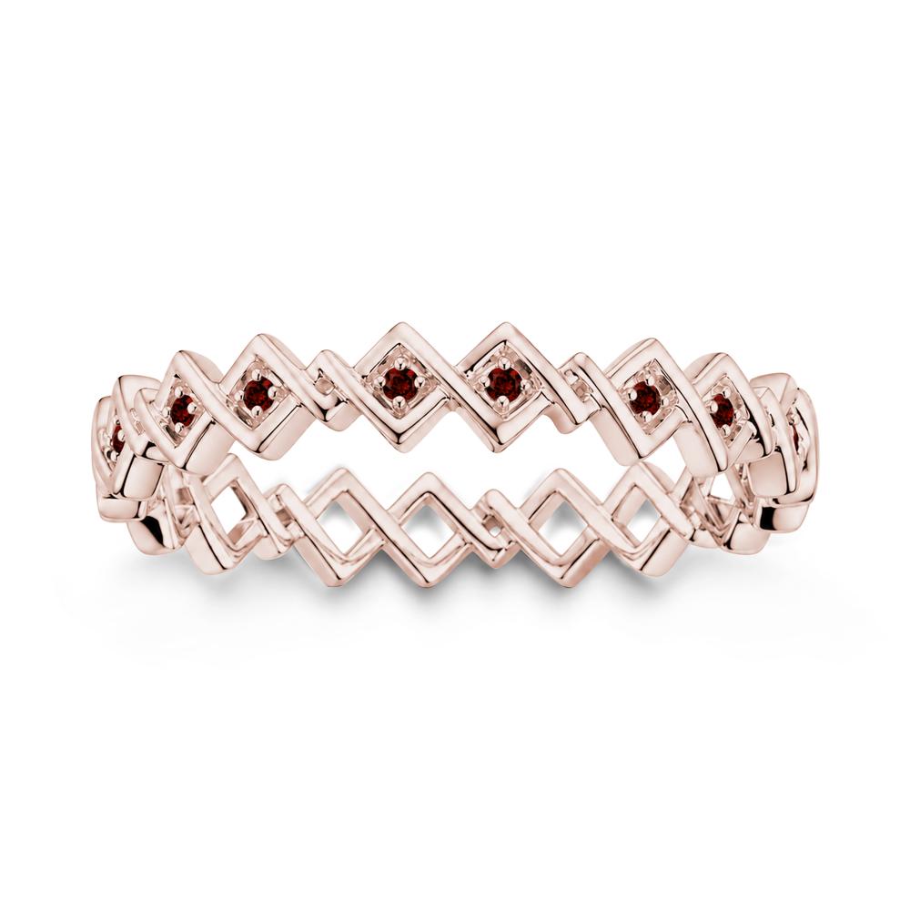 Twisted Infinity Aquamarine Wedding Band - LUO Jewelry #gemstone_Garnet