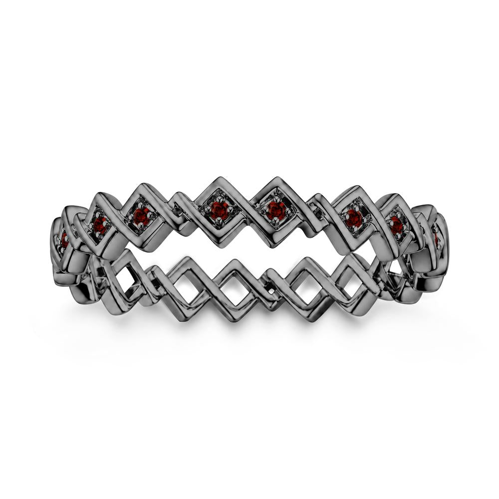 Twisted Infinity Aquamarine Wedding Band - LUO Jewelry #gemstone_Garnet