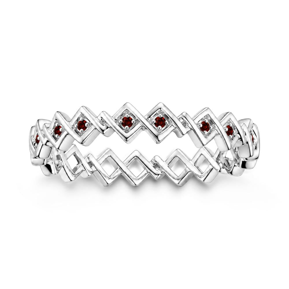 Twisted Infinity Aquamarine Wedding Band - LUO Jewelry #gemstone_Garnet
