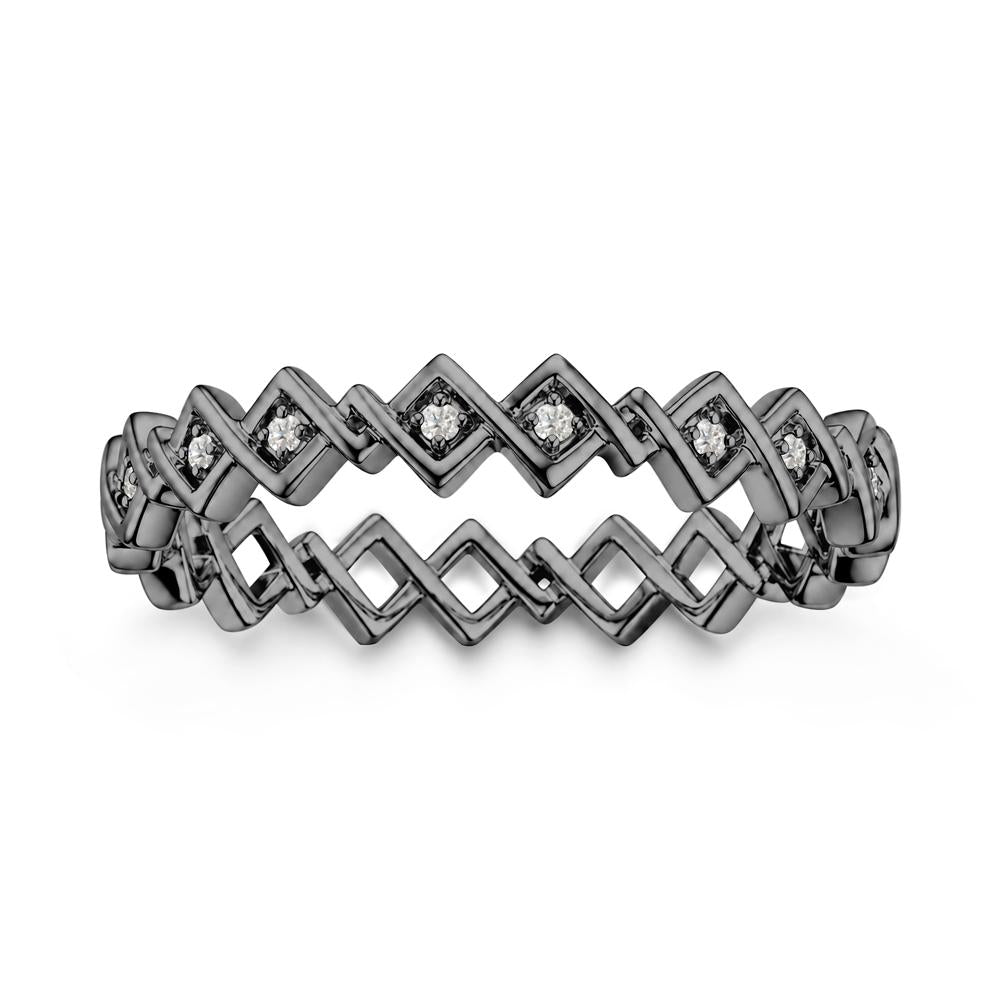 Twisted Infinity Aquamarine Wedding Band - LUO Jewelry #gemstone_Moissanite
