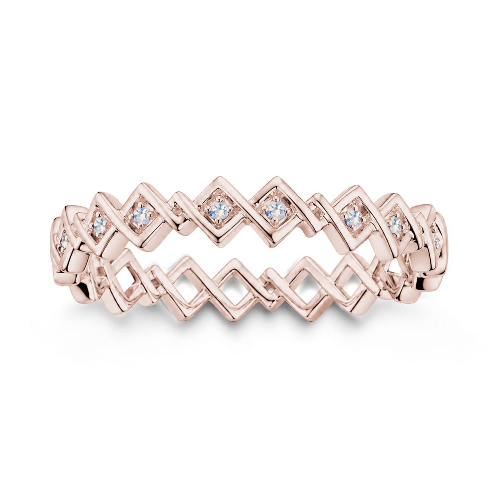 Twisted Infinity Aquamarine Wedding Band - LUO Jewelry #gemstone_Moonstone