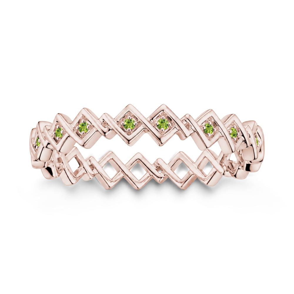 Twisted Infinity Aquamarine Wedding Band - LUO Jewelry #gemstone_Peridot