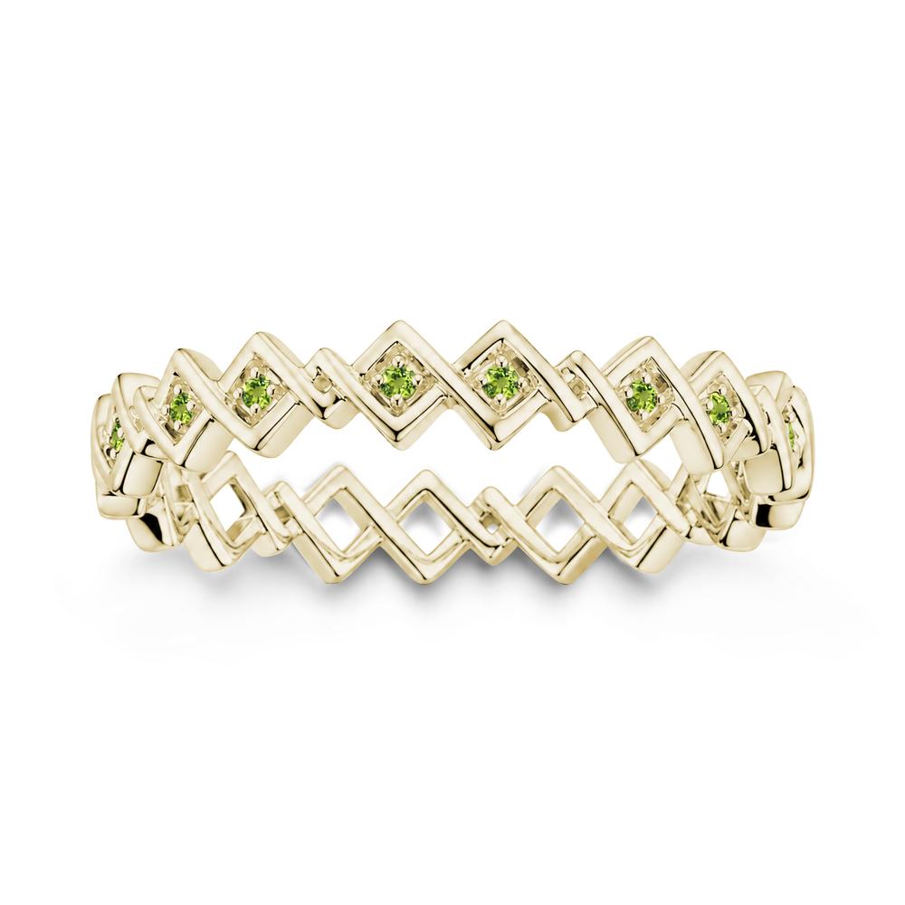 Twisted Infinity Aquamarine Wedding Band - LUO Jewelry #gemstone_Peridot