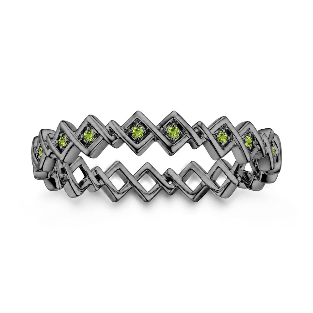 Twisted Infinity Aquamarine Wedding Band - LUO Jewelry #gemstone_Peridot