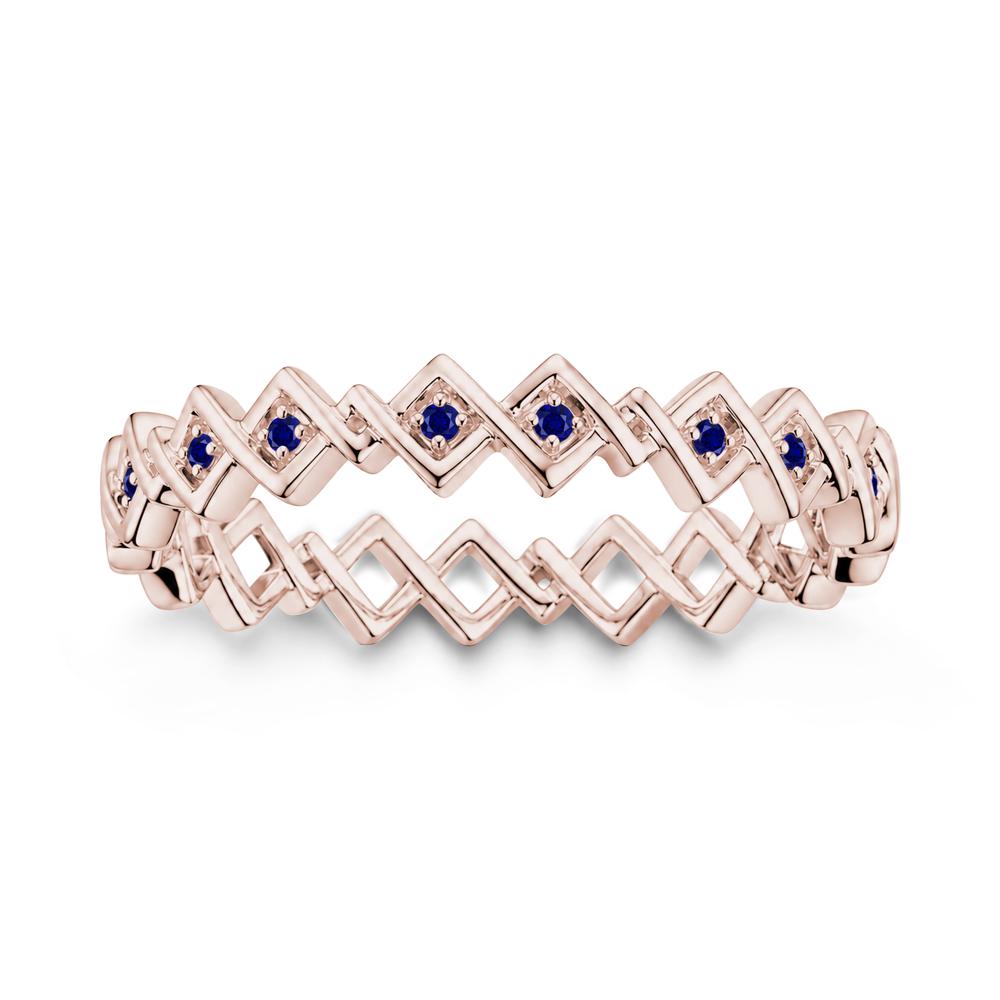 Twisted Infinity Aquamarine Wedding Band - LUO Jewelry #gemstone_Sapphire
