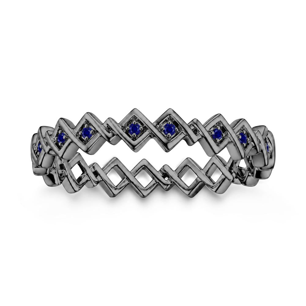 Twisted Infinity Aquamarine Wedding Band - LUO Jewelry #gemstone_Sapphire