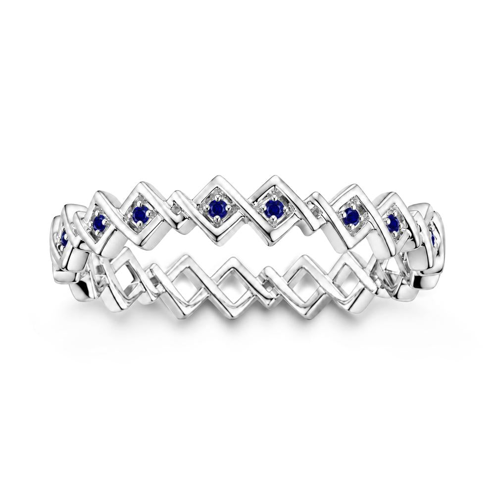 Twisted Infinity Aquamarine Wedding Band - LUO Jewelry #gemstone_Sapphire