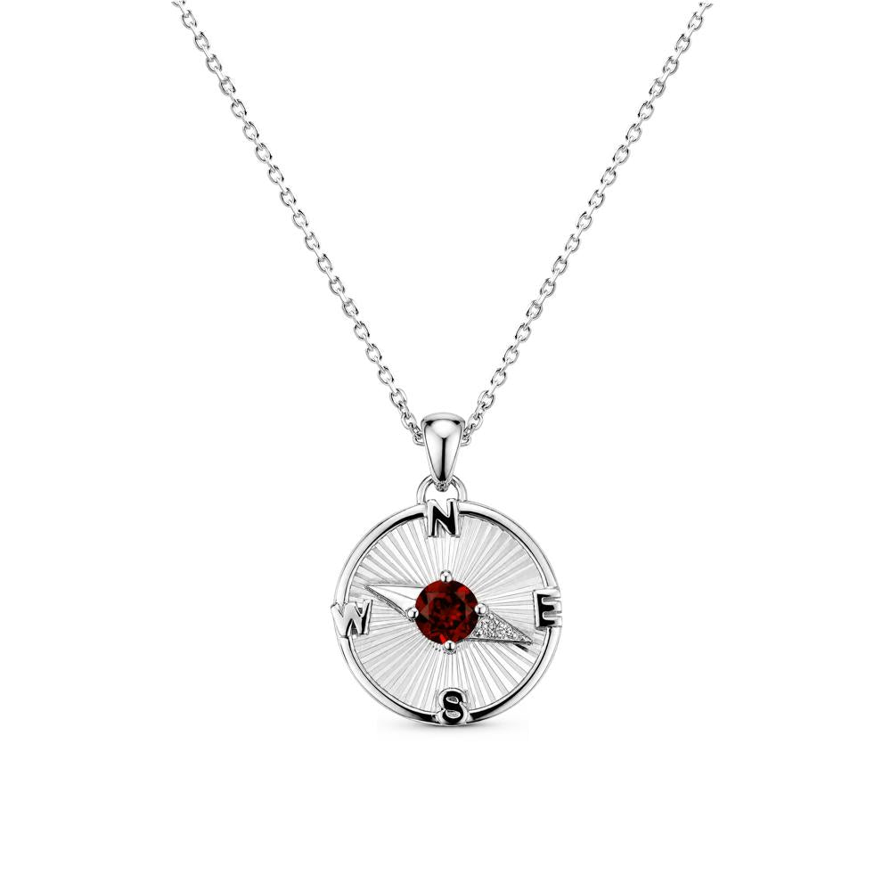 Alexandrite Compass Pendant Necklace for Women - LUO Jewelry #gemstone_Garnet