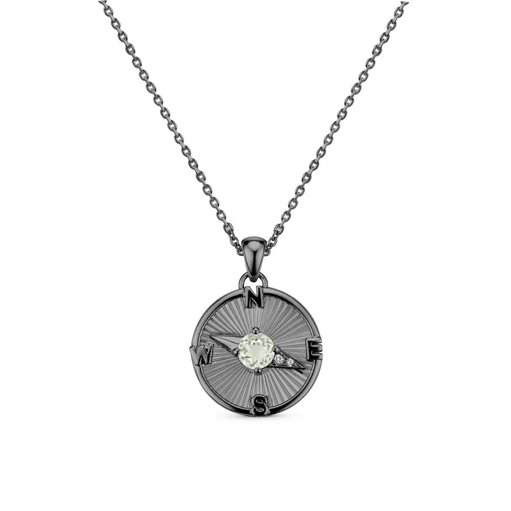 Alexandrite Compass Pendant Necklace for Women - LUO Jewelry #gemstone_Green Amethyst