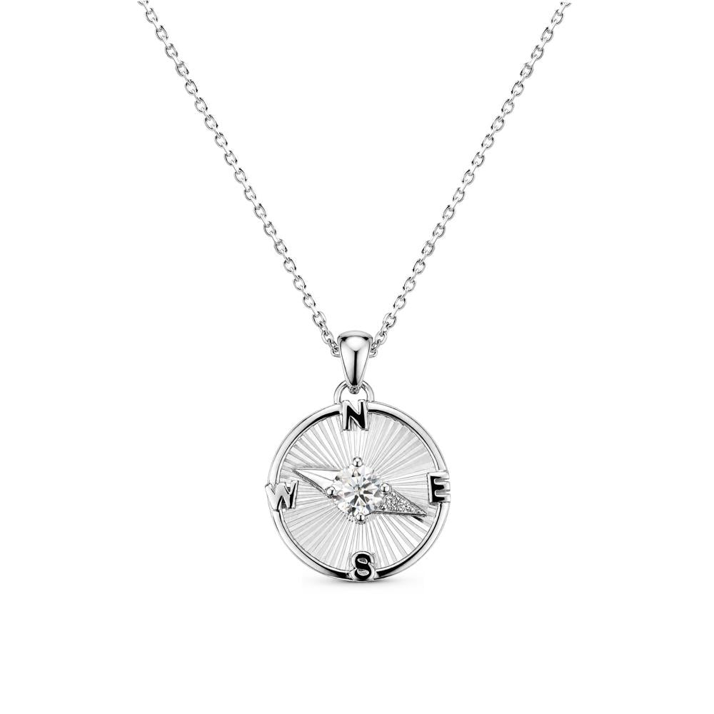 Alexandrite Compass Pendant Necklace for Women - LUO Jewelry #gemstone_Moissanite