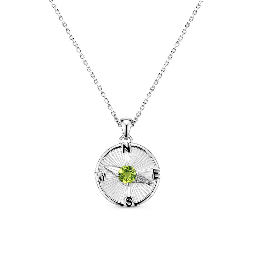 Alexandrite Compass Pendant Necklace for Women - LUO Jewelry #gemstone_Peridot
