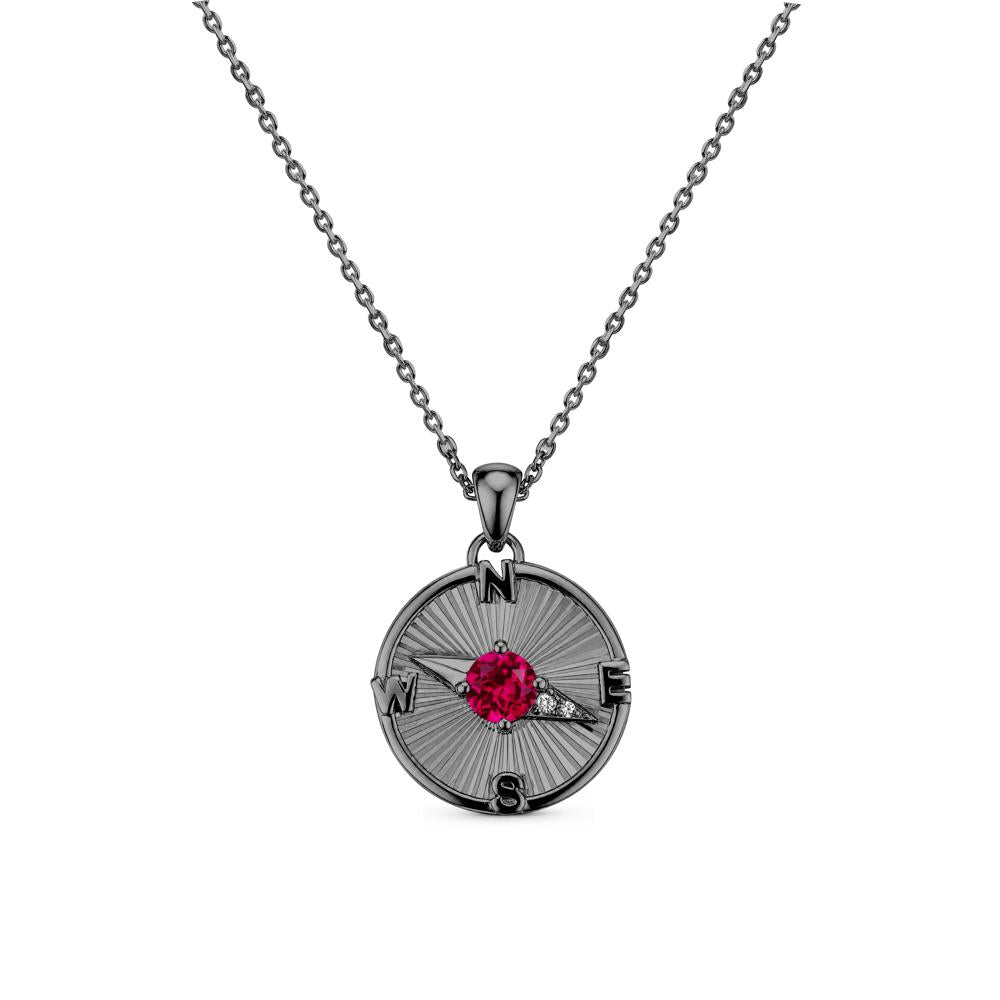 Alexandrite Compass Pendant Necklace for Women - LUO Jewelry #gemstone_Ruby