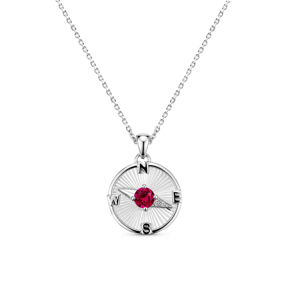 Alexandrite Compass Pendant Necklace for Women - LUO Jewelry #gemstone_Ruby