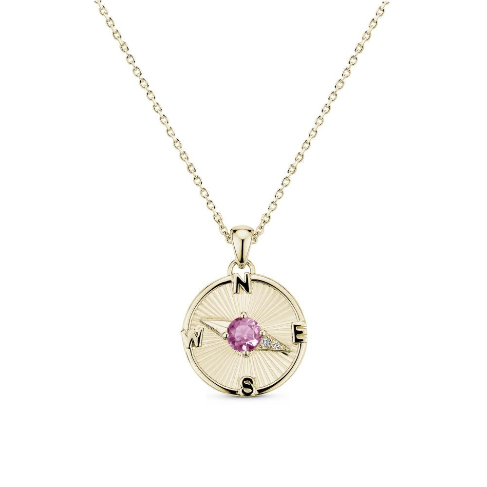 Alexandrite Compass Pendant Necklace for Women - LUO Jewelry #gemstone_Tourmaline