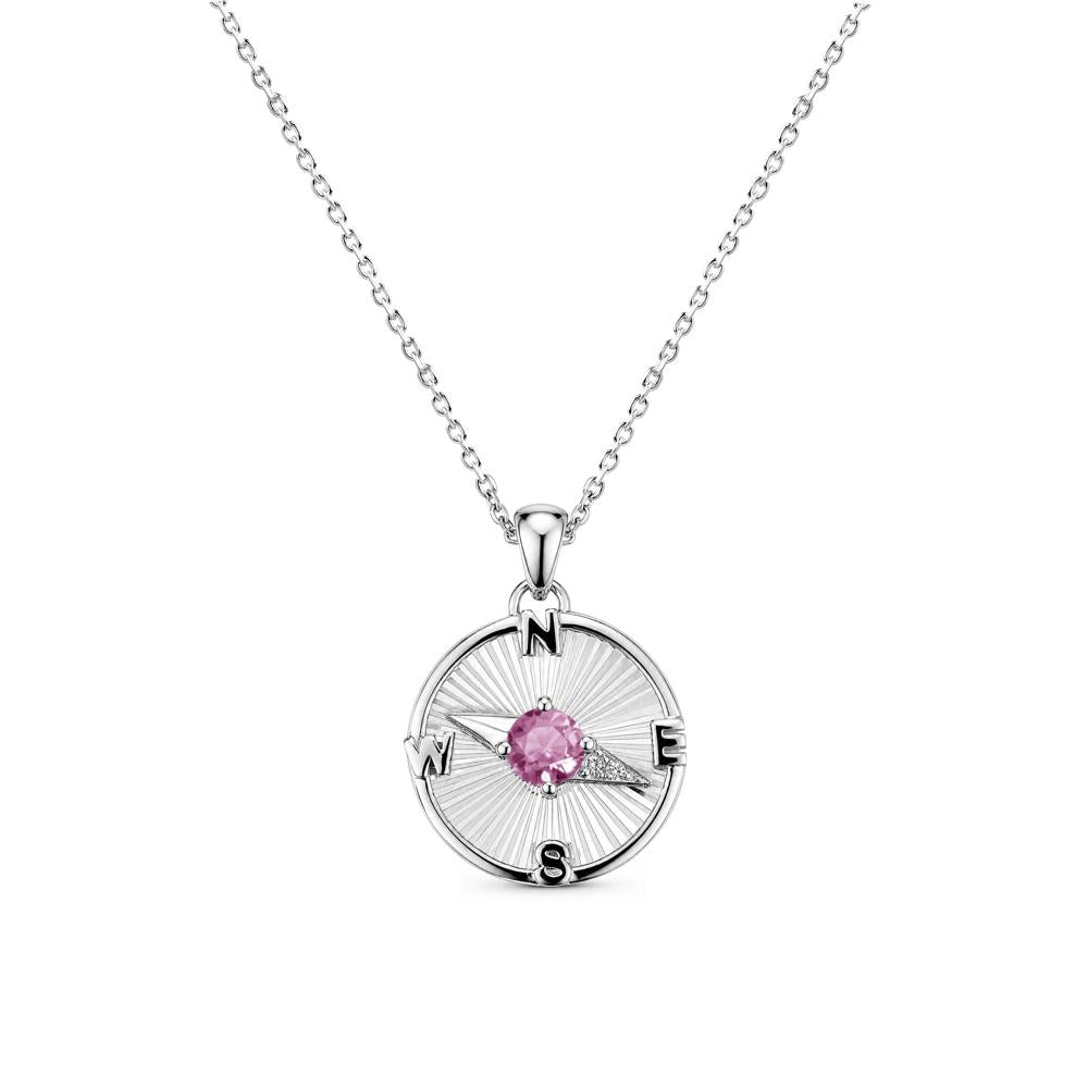 Alexandrite Compass Pendant Necklace for Women - LUO Jewelry #gemstone_Tourmaline