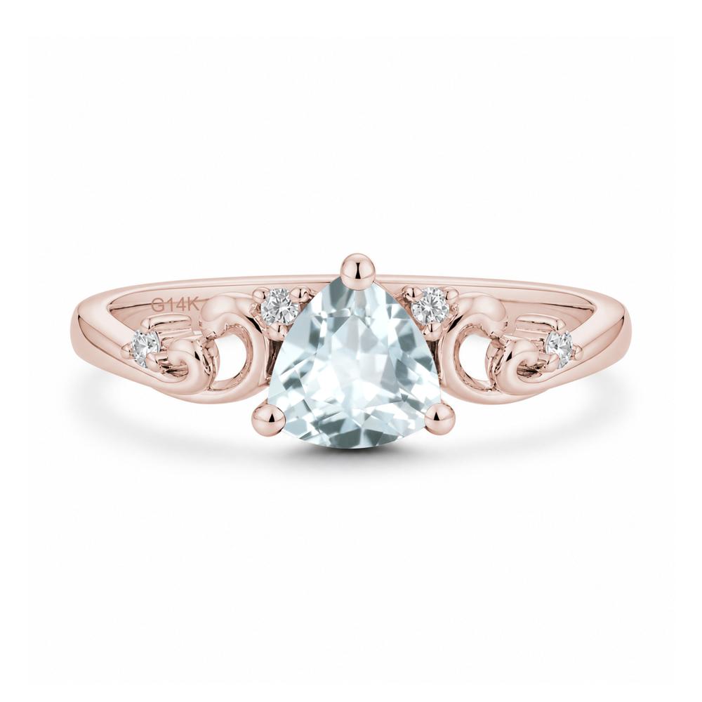 Trillion Cut Emerald Vine Ring - LUO Jewelry #gemstone_Aquamarine