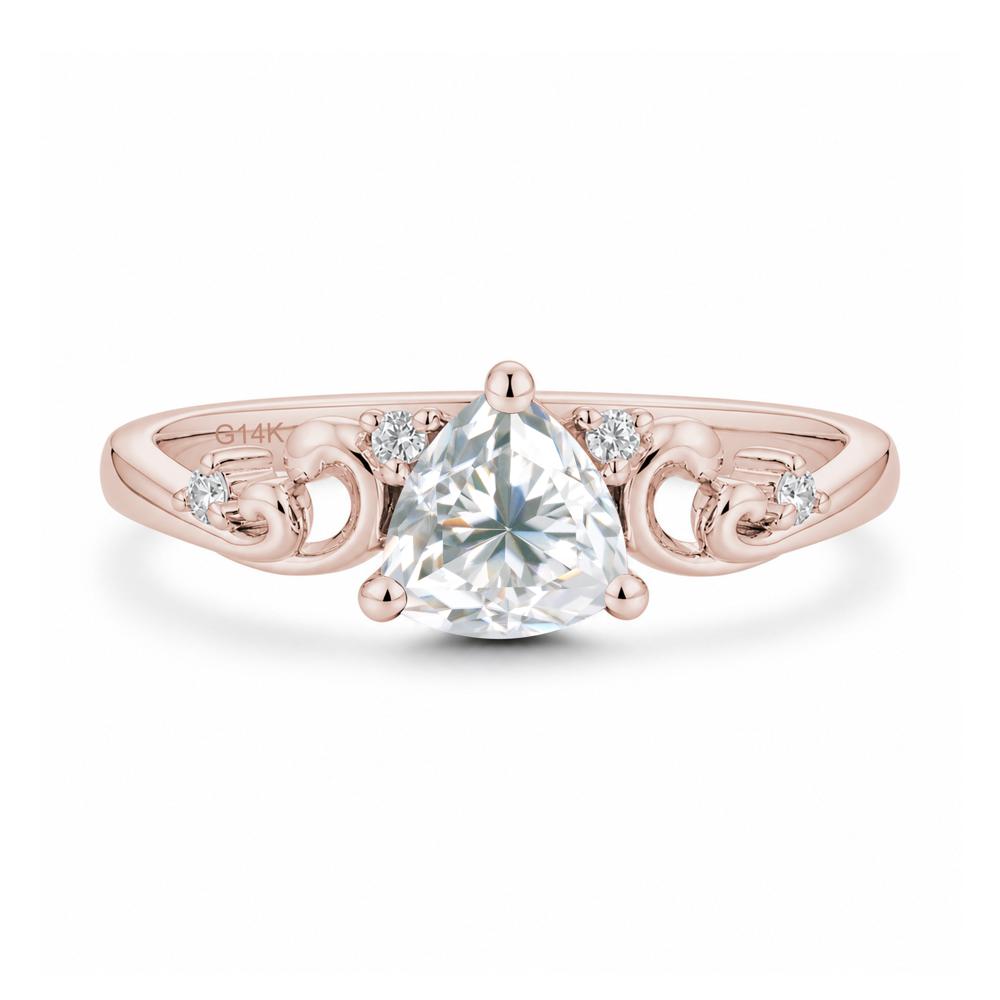 Trillion Cut Emerald Vine Ring - LUO Jewelry #gemstone_Moissanite