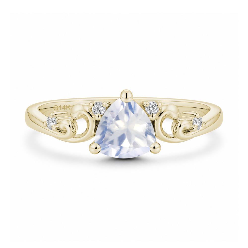 Trillion Cut Emerald Vine Ring - LUO Jewelry #gemstone_Moonstone