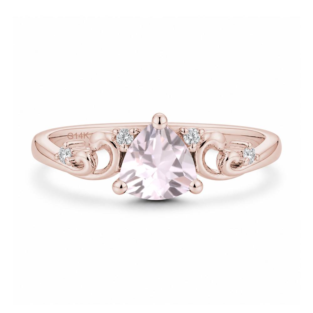 Trillion Cut Emerald Vine Ring - LUO Jewelry #gemstone_Morganite