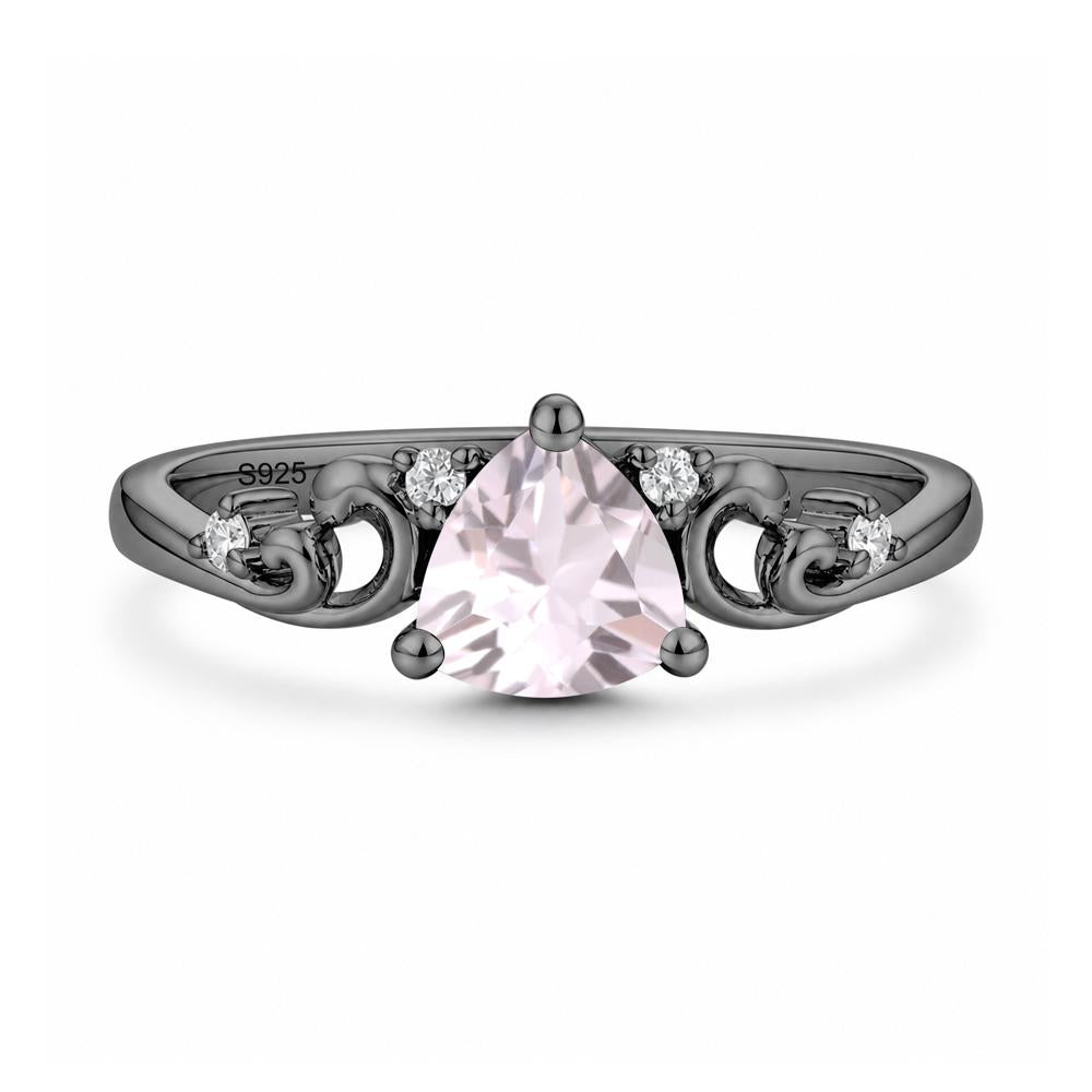 Trillion Cut Emerald Vine Ring - LUO Jewelry #gemstone_Morganite