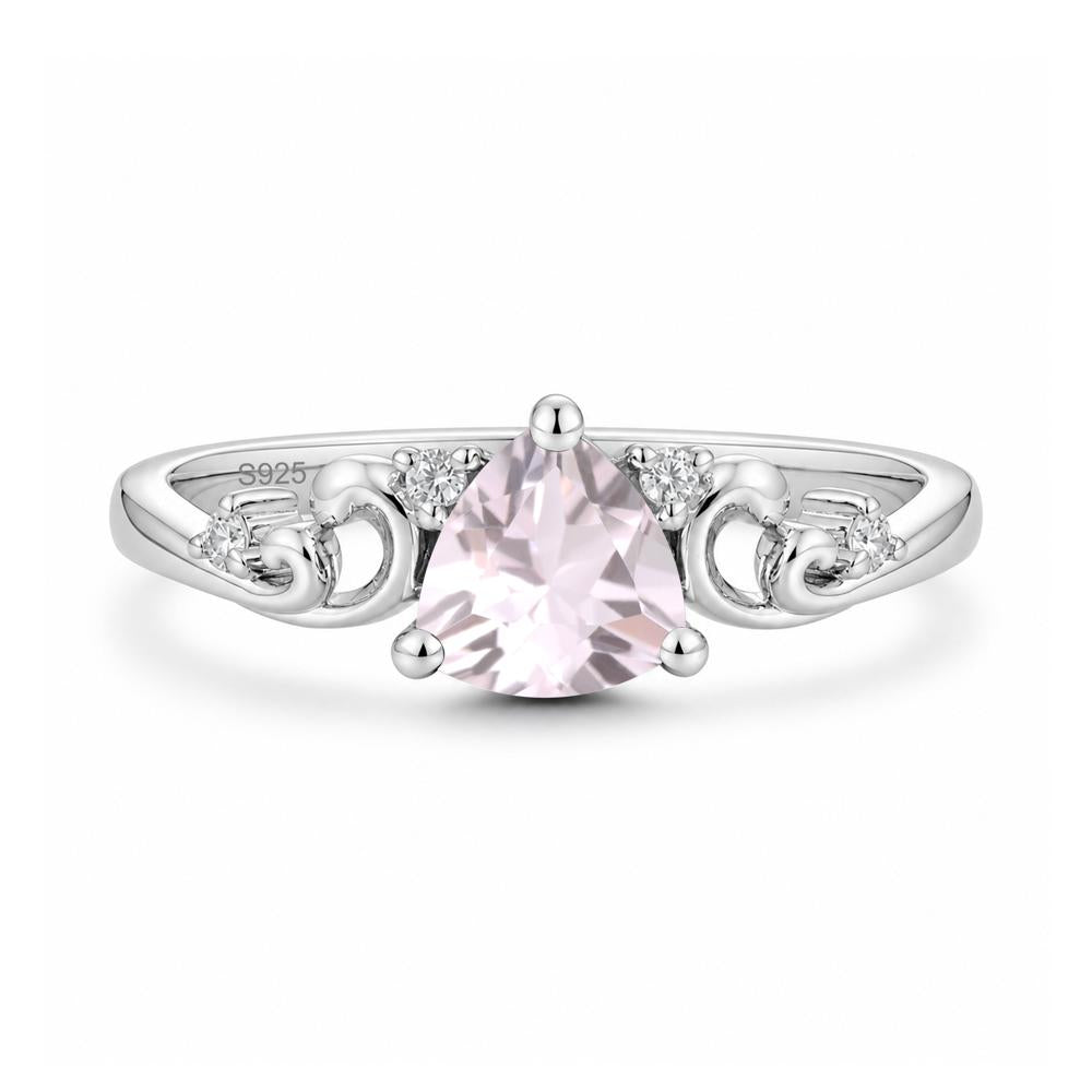 Trillion Cut Emerald Vine Ring - LUO Jewelry #gemstone_Morganite
