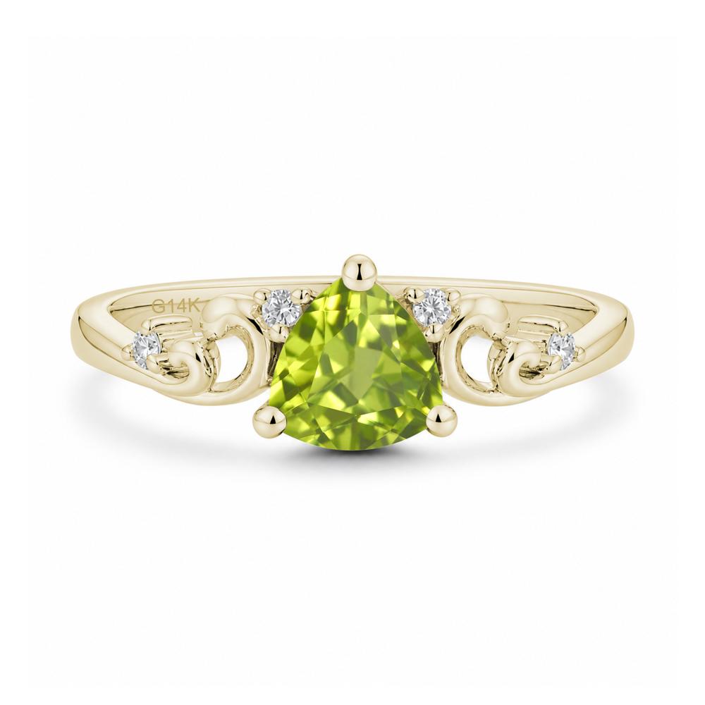 Trillion Cut Emerald Vine Ring - LUO Jewelry #gemstone_Peridot