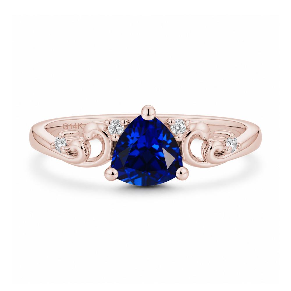 Trillion Cut Emerald Vine Ring - LUO Jewelry #gemstone_Sapphire