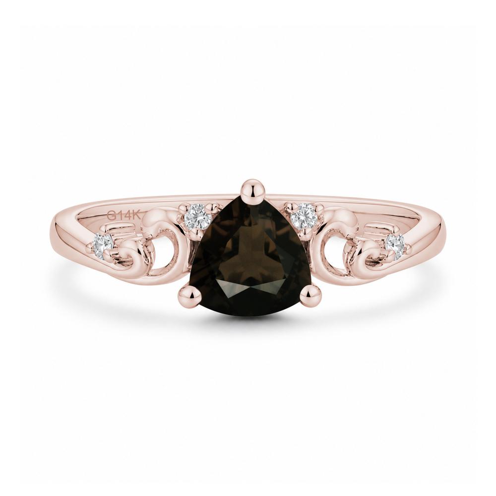 Trillion Cut Emerald Vine Ring - LUO Jewelry #gemstone_Smoky Quartz
