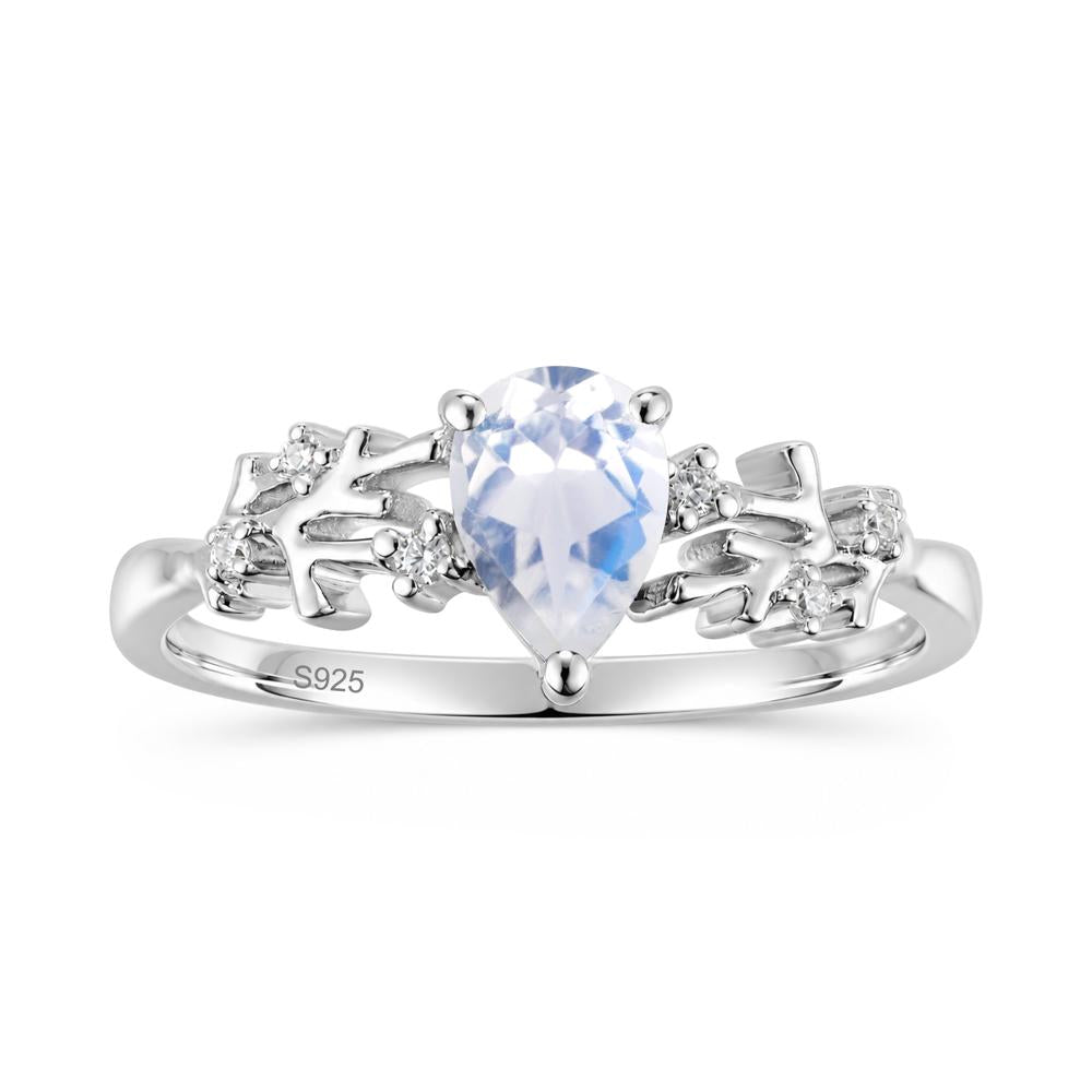 Pear Cut Green Amethyst Coral Ring - LUO Jewelry #gemstone_Moonstone