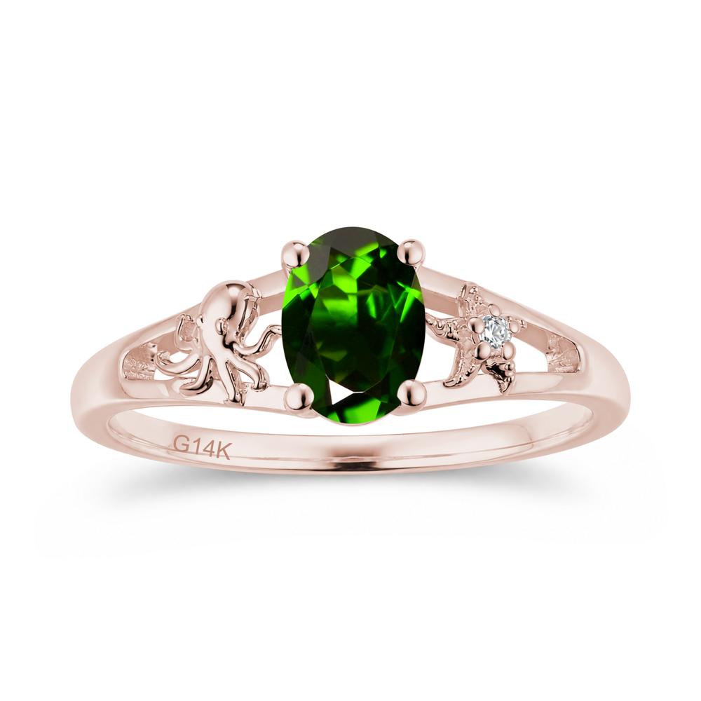 Oval Cut London Blue Topaz Starfish Ring - LUO Jewelry #gemstone_Diopside