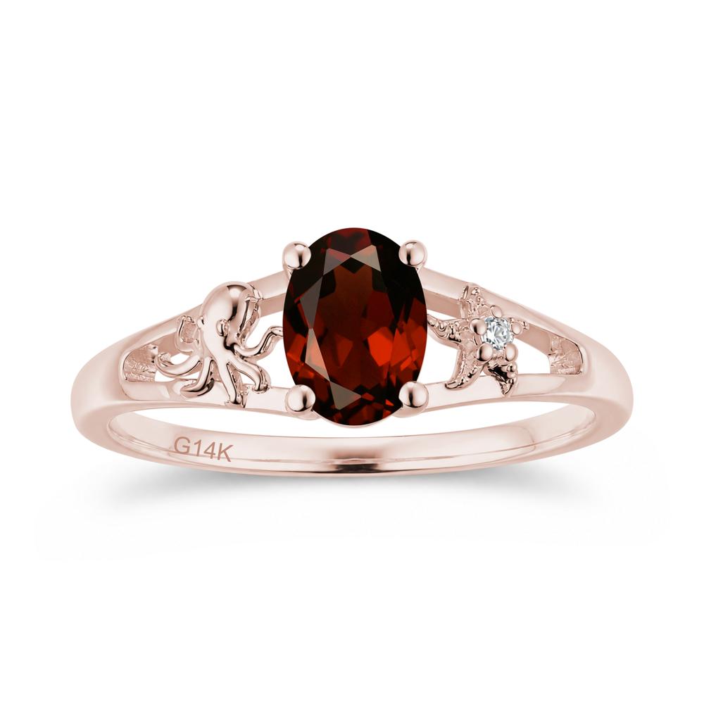 Oval Cut London Blue Topaz Starfish Ring - LUO Jewelry #gemstone_Garnet