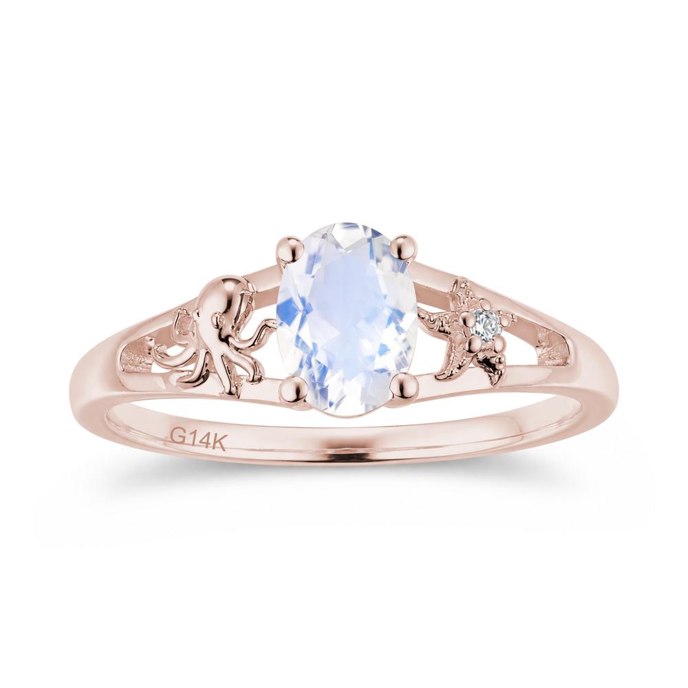 Oval Cut London Blue Topaz Starfish Ring - LUO Jewelry #gemstone_Moonstone
