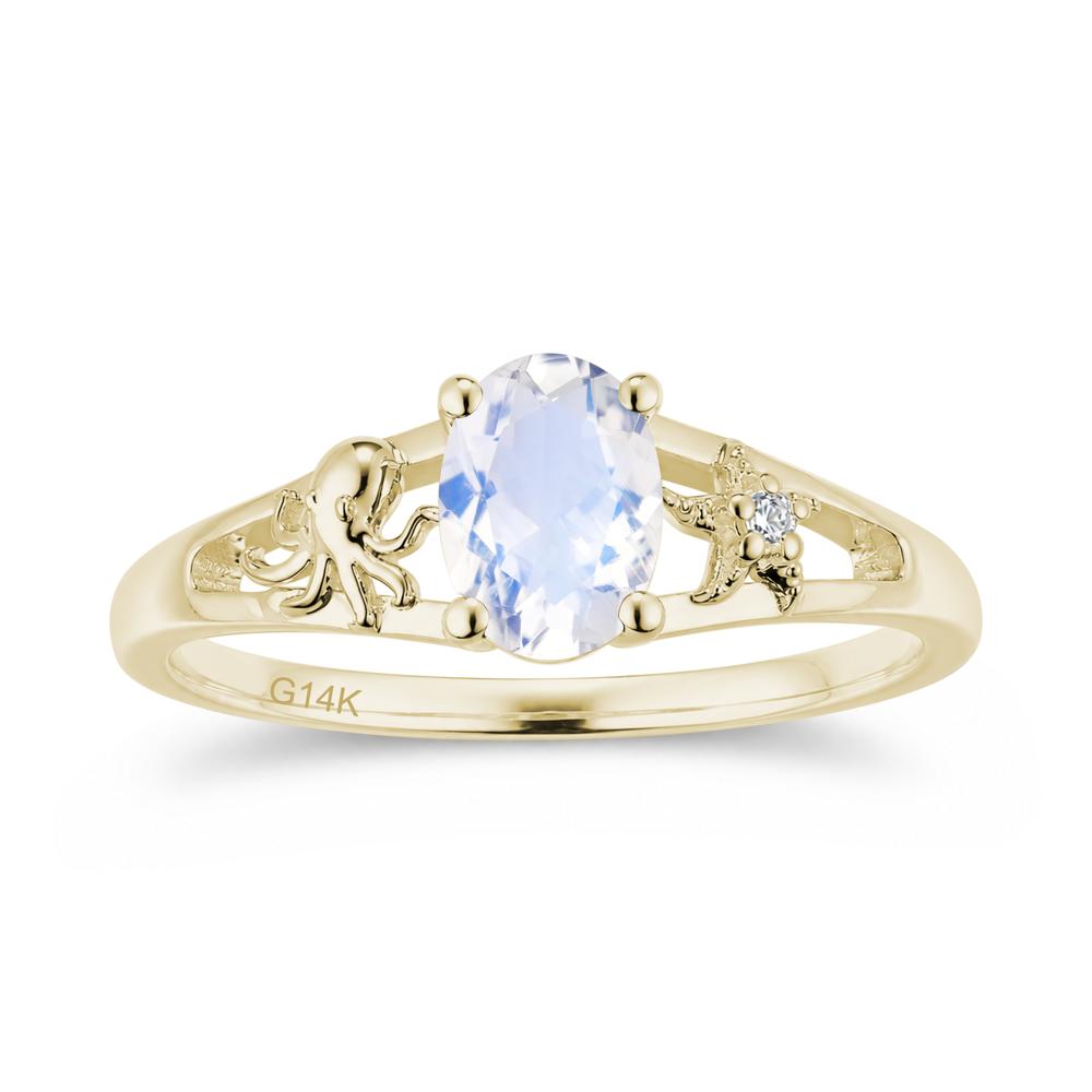 Oval Cut London Blue Topaz Starfish Ring - LUO Jewelry #gemstone_Moonstone