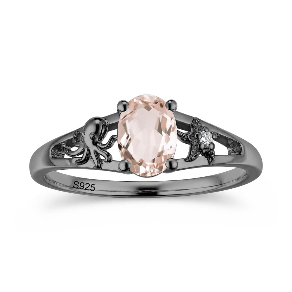 Oval Cut London Blue Topaz Starfish Ring - LUO Jewelry #gemstone_Morganite