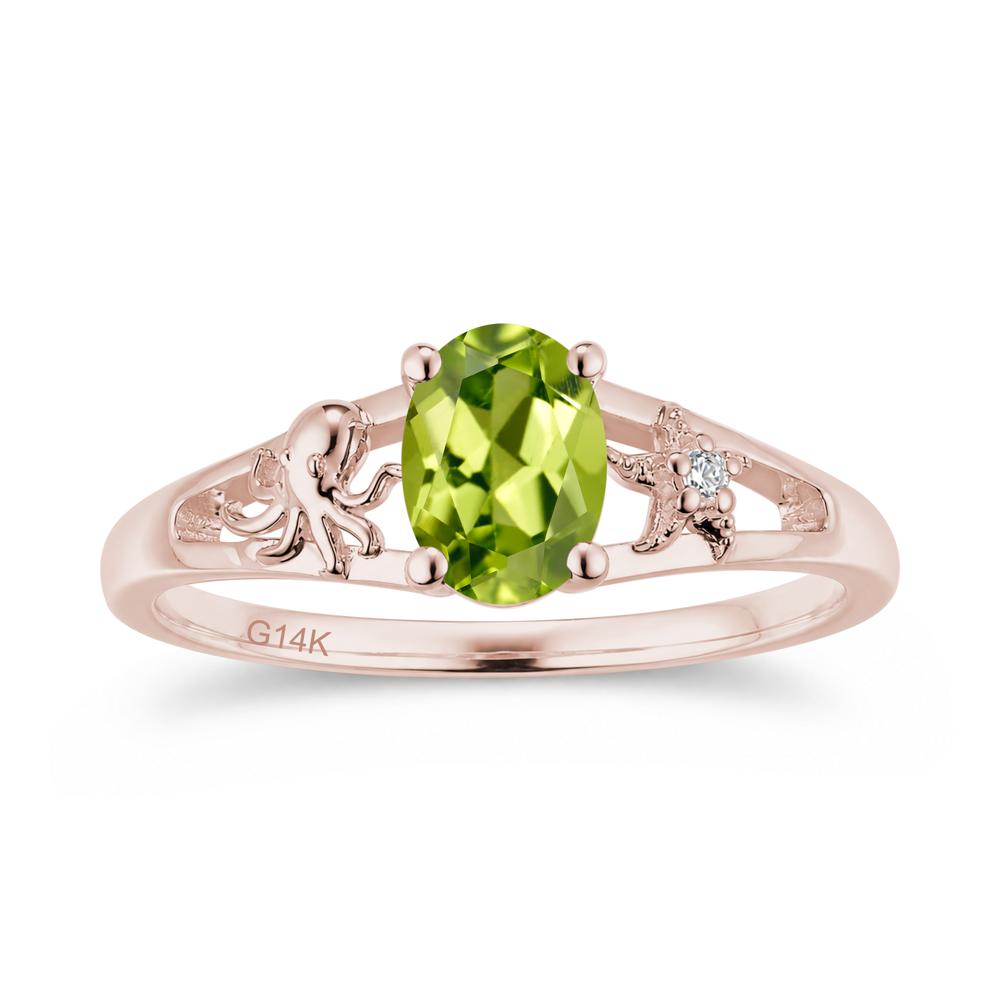 Oval Cut London Blue Topaz Starfish Ring - LUO Jewelry #gemstone_Peridot
