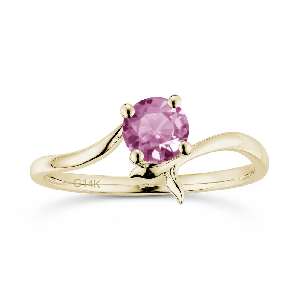 Round Shaped Emerald Whale Tail Bypass Ring - LUO Jewelry #gemstone_Tourmaline