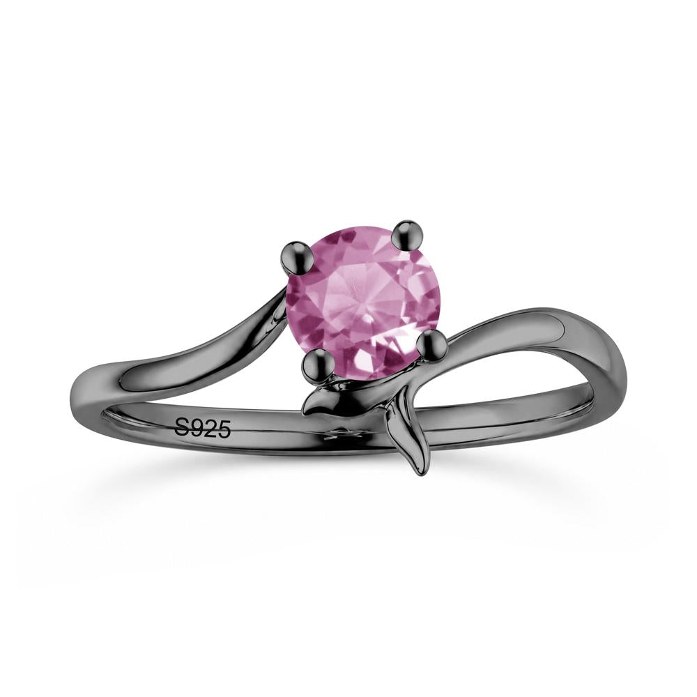 Round Shaped Emerald Whale Tail Bypass Ring - LUO Jewelry #gemstone_Tourmaline