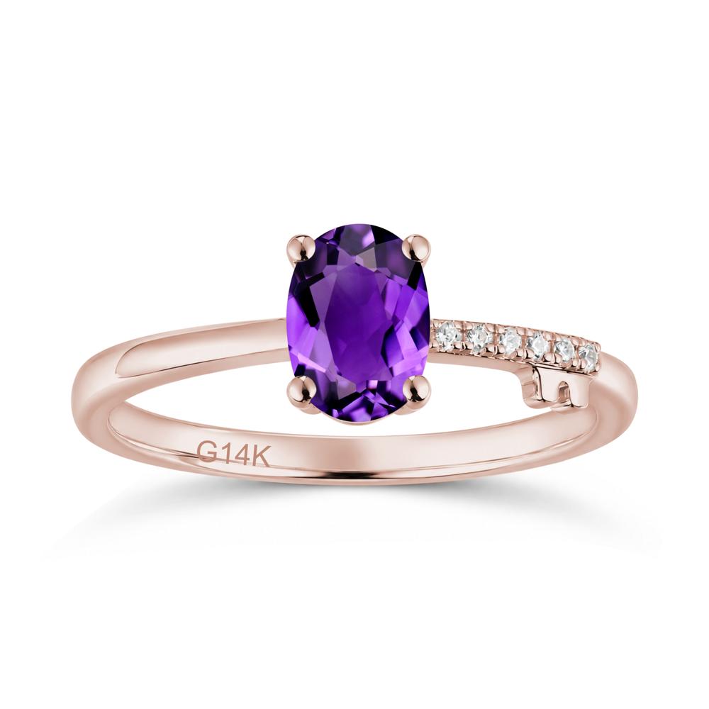 Oval Shaped Emerald Key Ring - LUO Jewelry #gemstone_Amethyst
