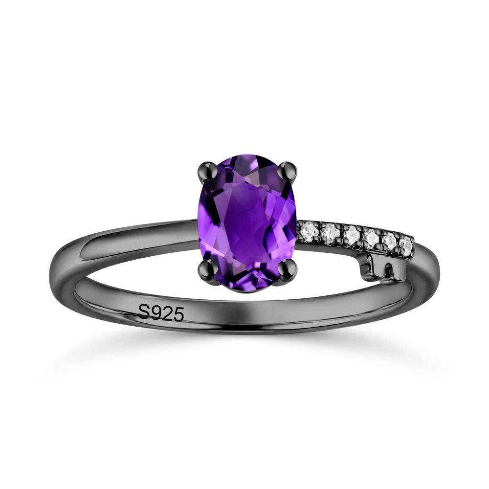 Oval Shaped Emerald Key Ring - LUO Jewelry #gemstone_Amethyst