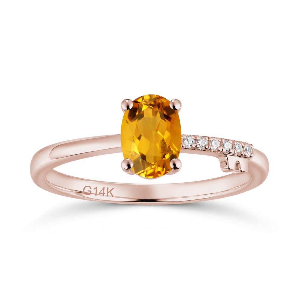 Oval Shaped Emerald Key Ring - LUO Jewelry #gemstone_Citrine