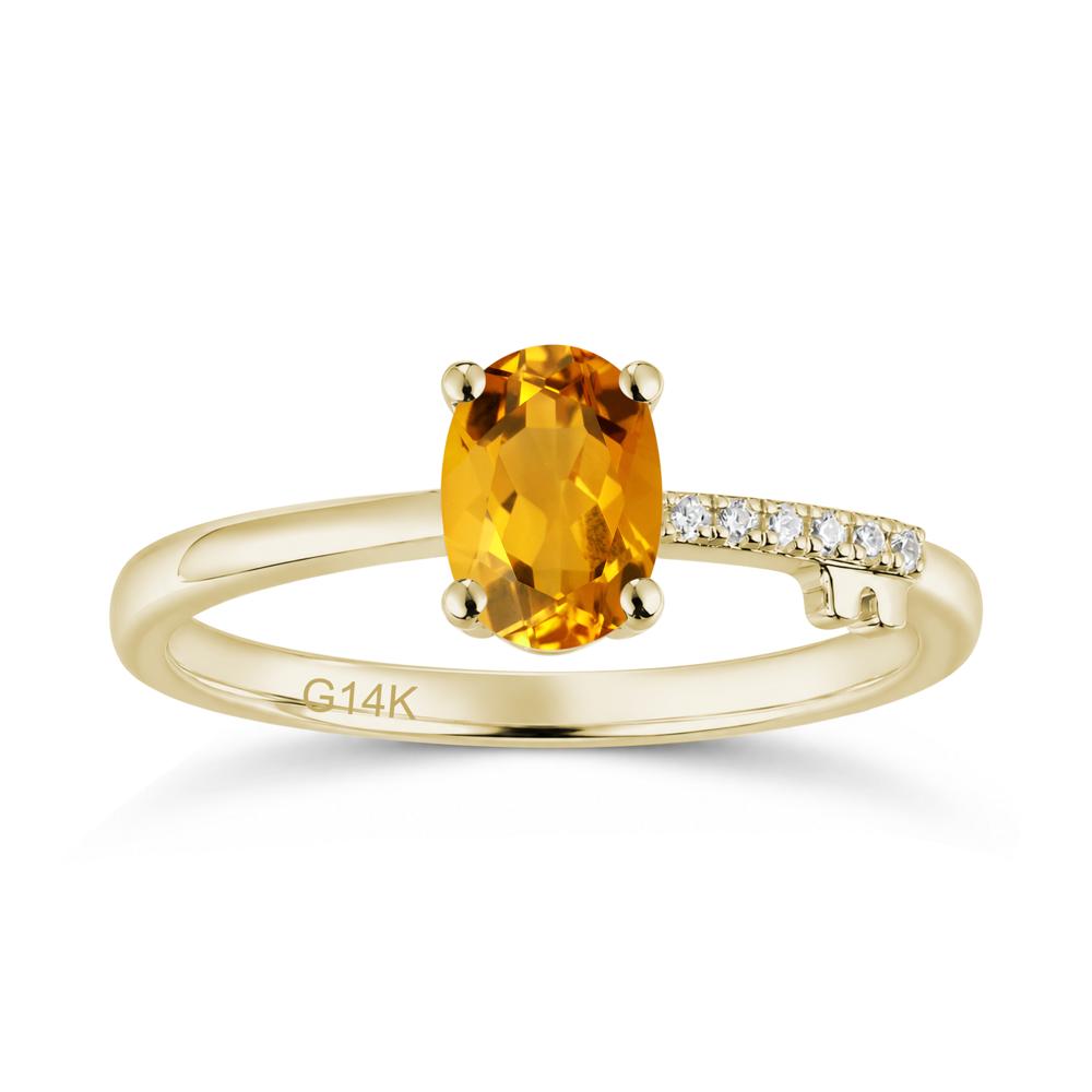 Oval Shaped Emerald Key Ring - LUO Jewelry #gemstone_Citrine