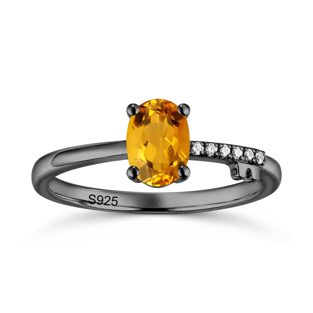 Oval Shaped Emerald Key Ring - LUO Jewelry #gemstone_Citrine
