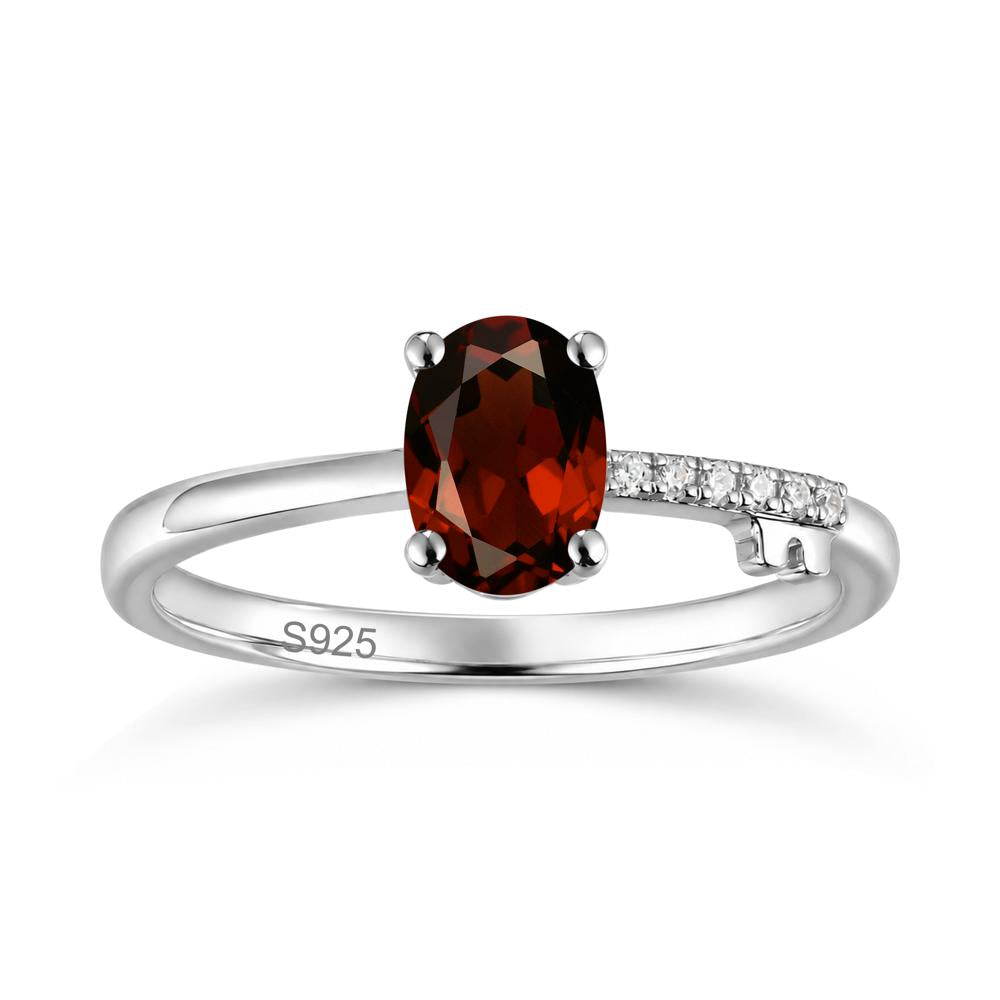 Oval Shaped Emerald Key Ring - LUO Jewelry #gemstone_Garnet