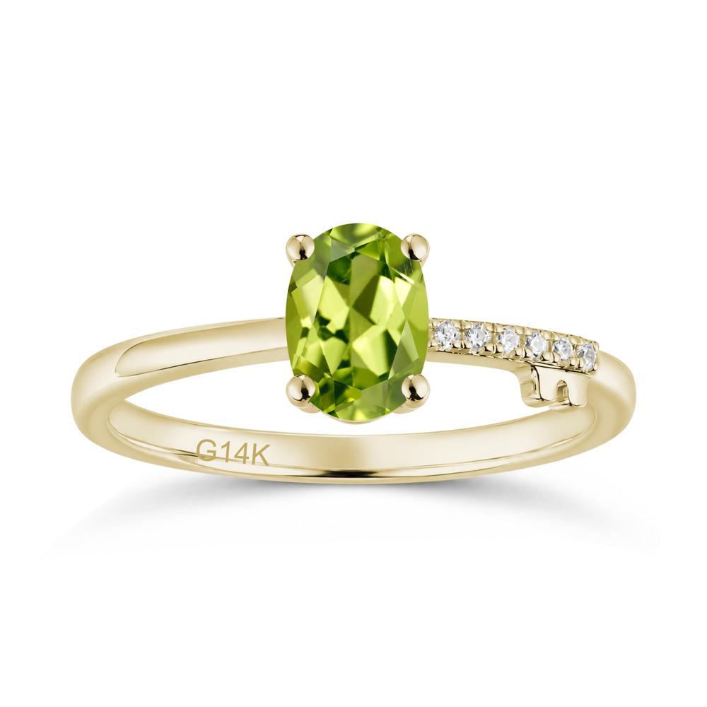 Oval Shaped Emerald Key Ring - LUO Jewelry #gemstone_Peridot