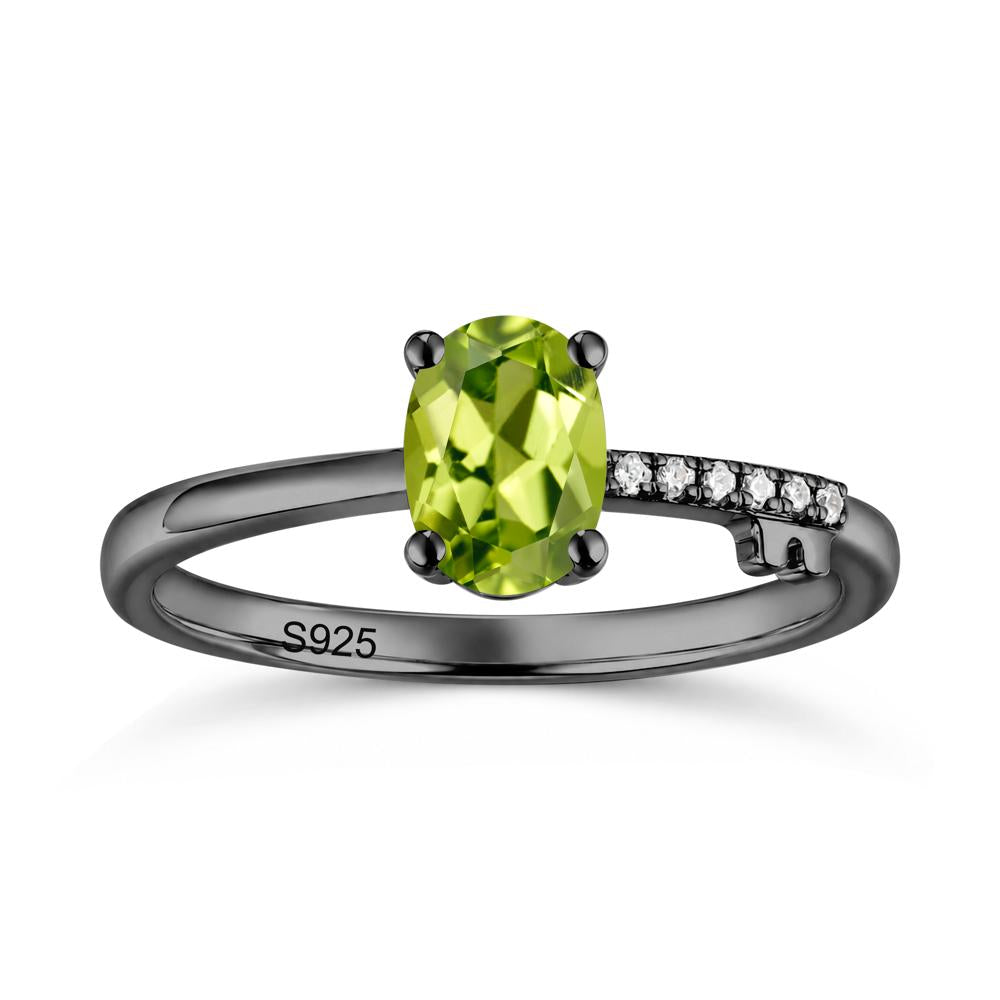 Oval Shaped Emerald Key Ring - LUO Jewelry #gemstone_Peridot