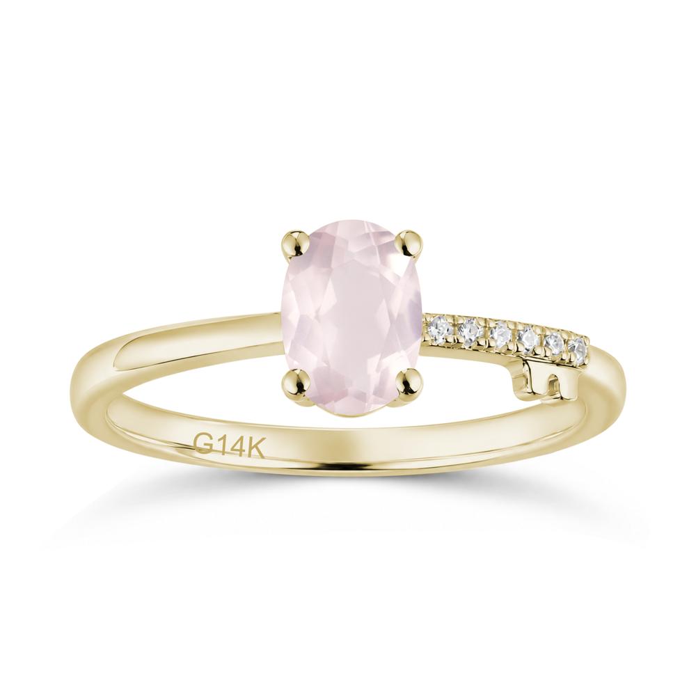 Oval Shaped Emerald Key Ring - LUO Jewelry #gemstone_Rose Quartz