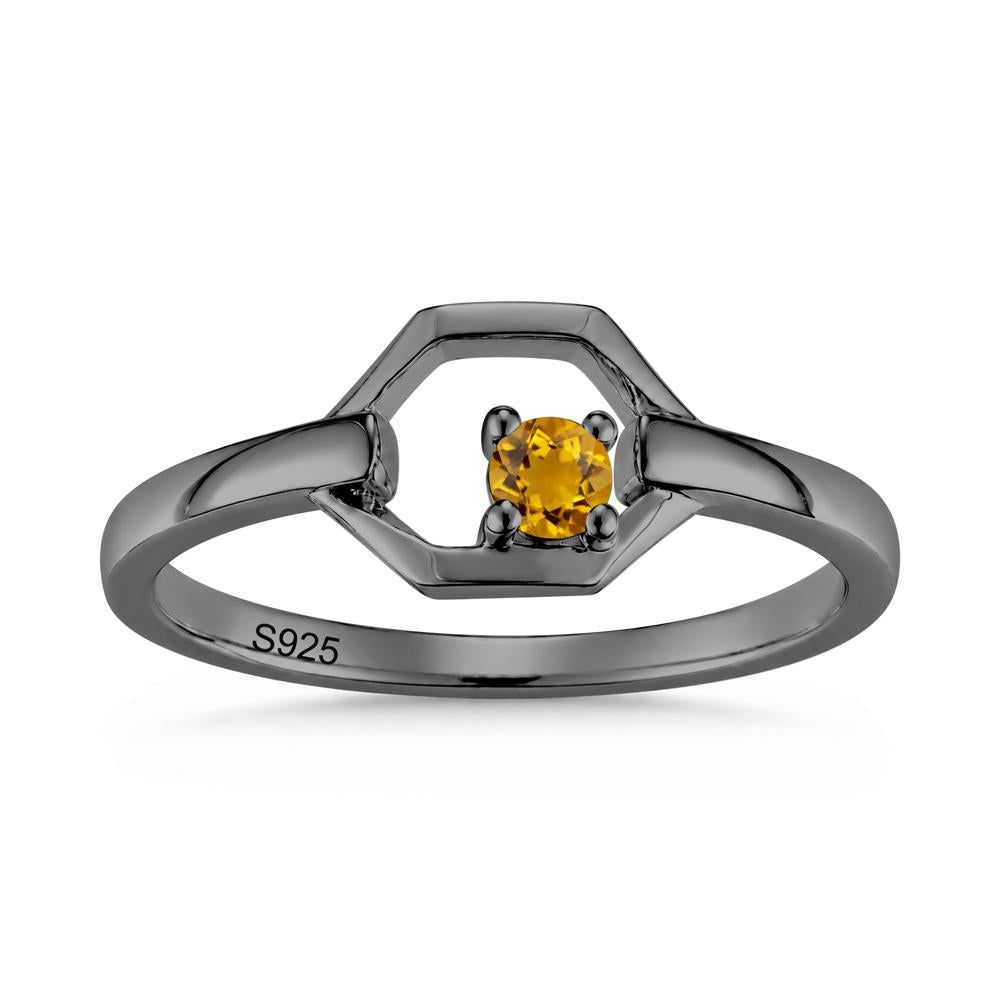Minimalist Petite Solitaire Amethyst Ring - LUO Jewelry #gemstone_Citrine