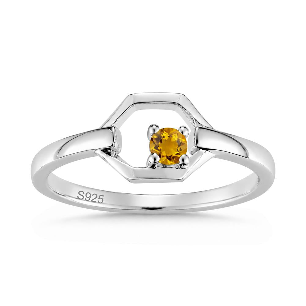 Minimalist Petite Solitaire Amethyst Ring - LUO Jewelry #gemstone_Citrine