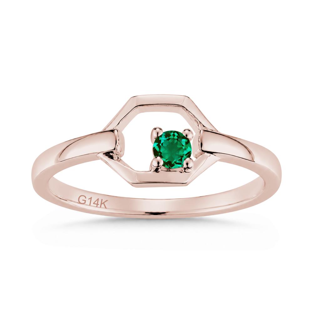 Minimalist Petite Solitaire Amethyst Ring - LUO Jewelry #gemstone_Emerald