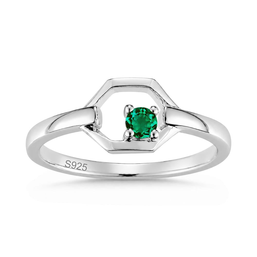 Minimalist Petite Solitaire Amethyst Ring - LUO Jewelry #gemstone_Emerald